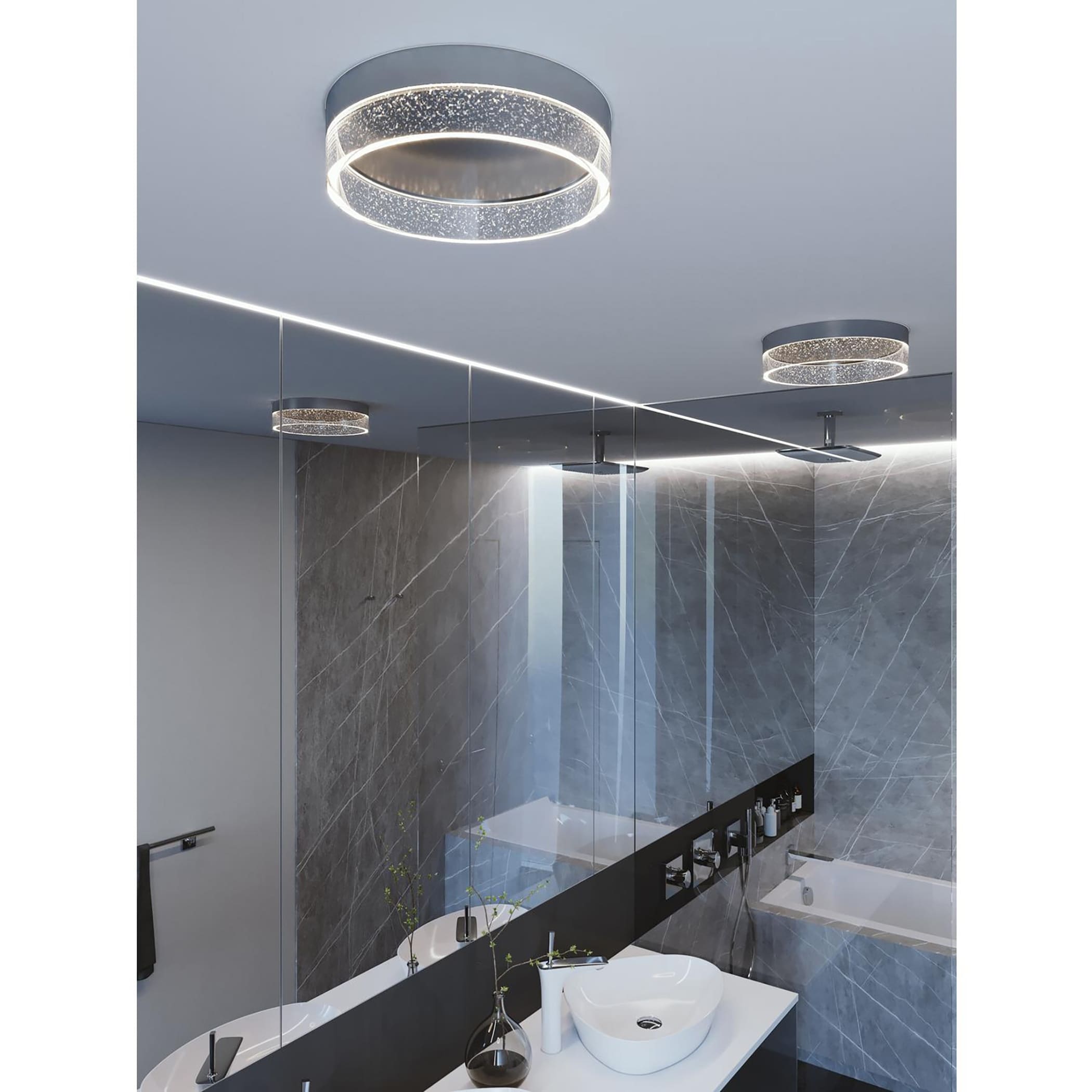 Afx Maggie Led Flush Mount With Clear Bubble Acrylic