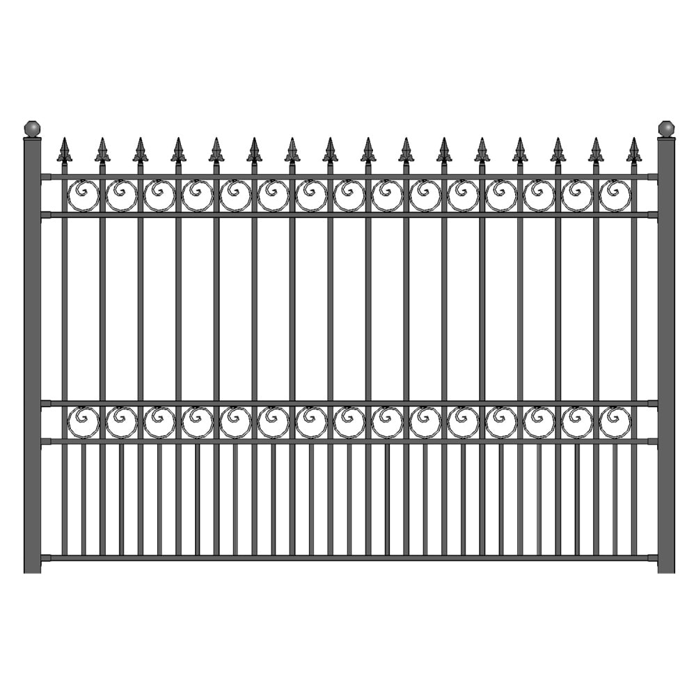 Aleko London Style Diy Iron Wrought Steel Fence 5.5 X 5 Feet