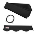 Aleko Fabric Replacement For Retractable Awning 20 X 10 Feet Black