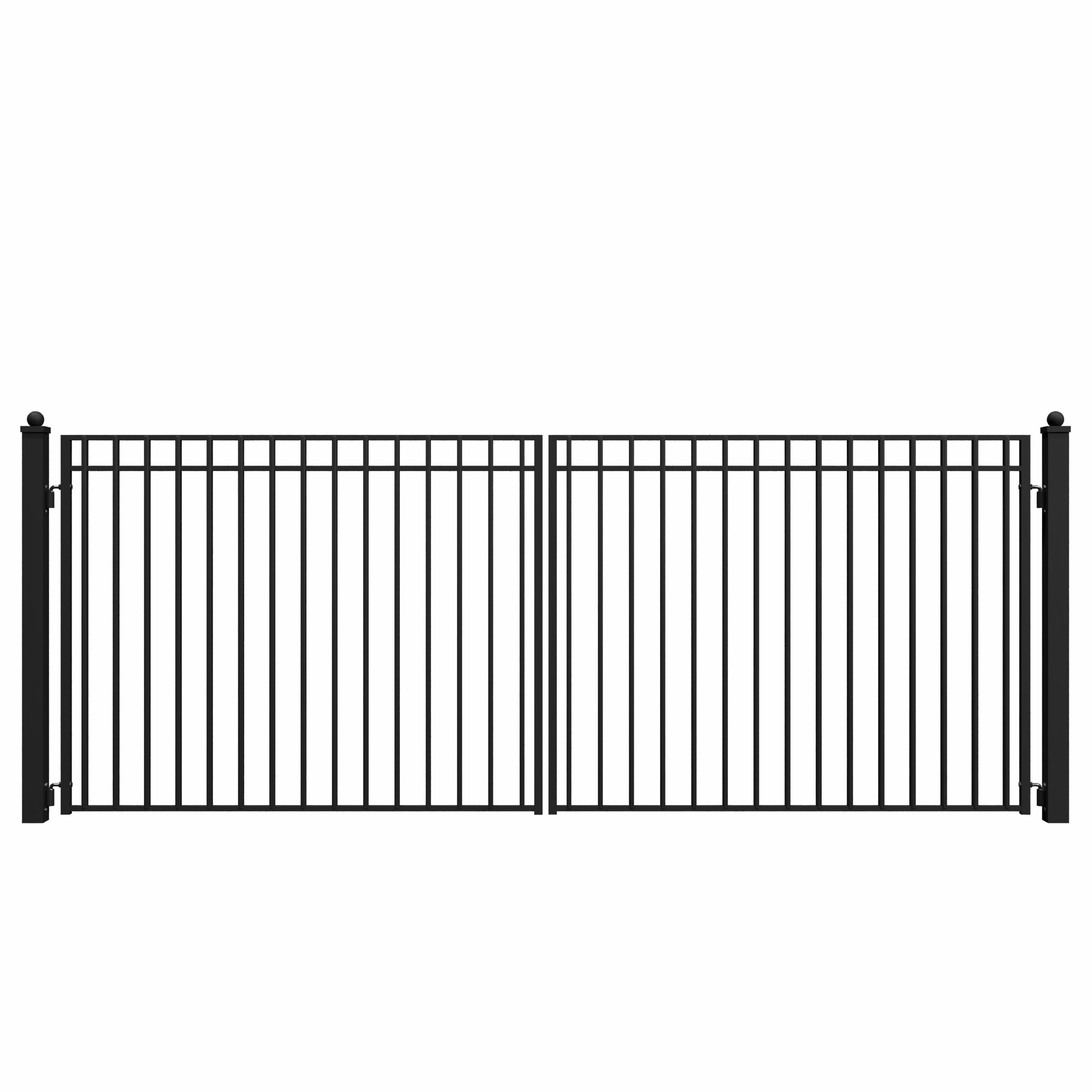 Aleko Madrid Style Iron Wrought Dual Swing Driveway Gate 16 16 Ft X 6 Ft