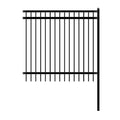 Aleko Nice Style Unassembled Steel Diy Fence 6 X 6 Black