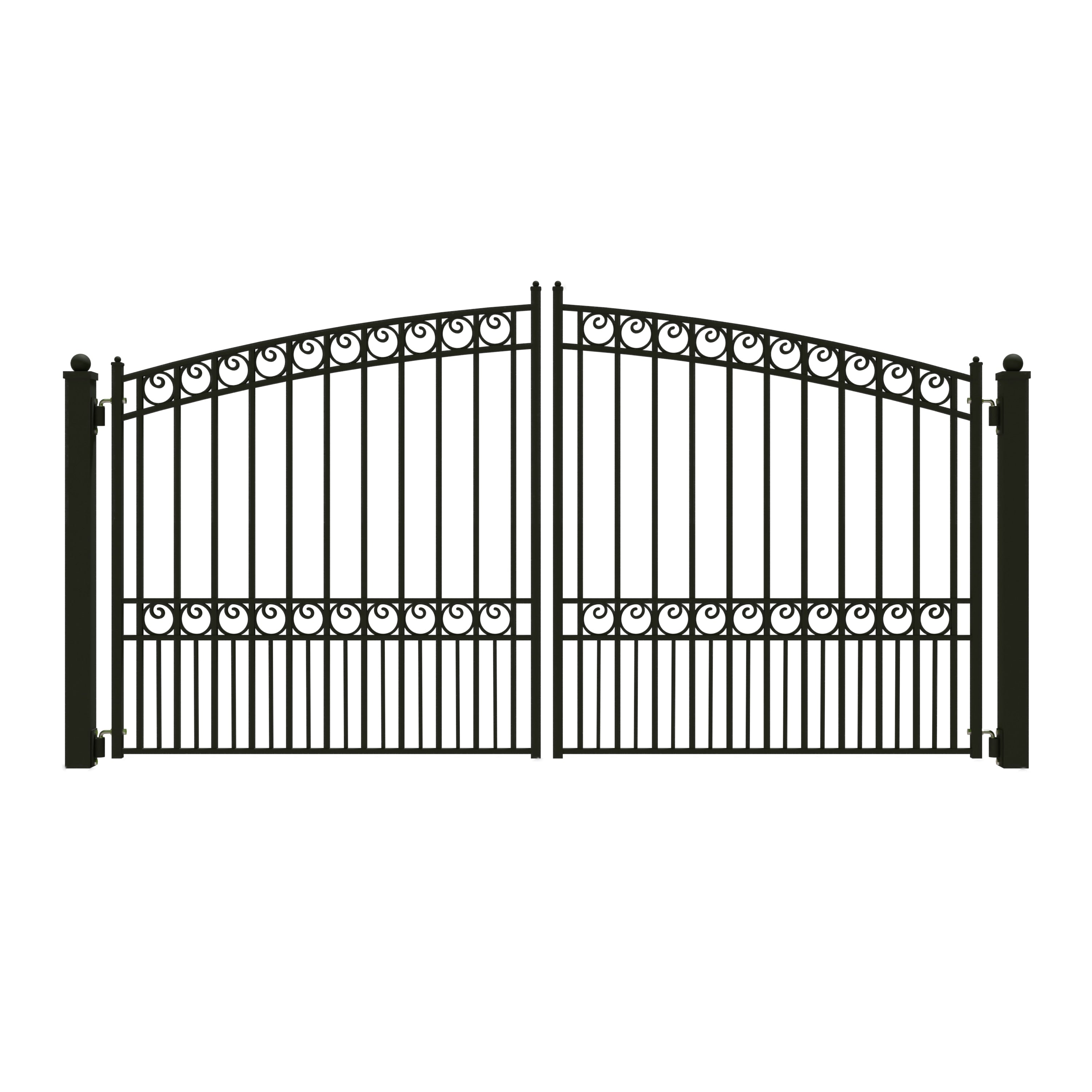 Aleko Iron Dual Driveway Gate 12 Feet Paris Style