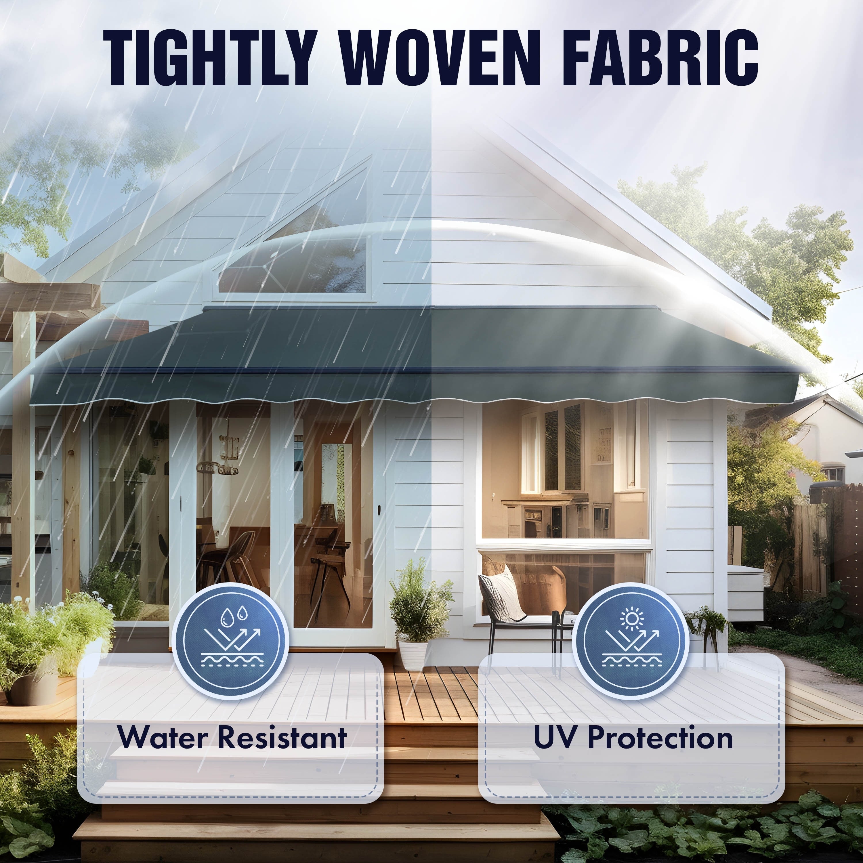 Aleko Replacement Fabric For Retractable Awning 16X10 Ft More Options