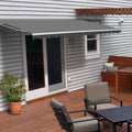 Aleko Retractable Motorized Home Patio Canopy Awning 20 X 10 Feet Grey