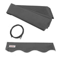 Aleko Retractable Awning Fabric Replacement 10 X 8 Feet Grey