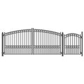 Aleko Steel Dual Paris Style Driveway 14 Ft With Pedestrian Gate 14 Ft X 6 Ft 5 Ft X 4 Ft