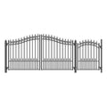 Aleko Steel Dual Prague Style Driveway 14 Ft With Pedestrian Gate 14 Ft X 6 Ft 5 Ft X 4 Ft