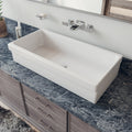 Alfi Brand White Fireclay 36 Inch Above Mount Trough Bath Sink