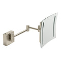 Alfi Brand Abm8Wled Bn Brushed Nickel Wall Mount Square 8 5X Magnifying Cosmetic Mirror With Light