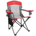 Alpha Camp Oversized Mesh Back Camping Folding Chair Heavy Duty Support 350 Lbs Collapsible Steel Frame