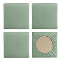 Arden Elastic Seat Pad Cushion Cover 4 Pack Stretch Knit Patio Cushion Slipcover Machine Washable Fits Multiple Cushion Sizes