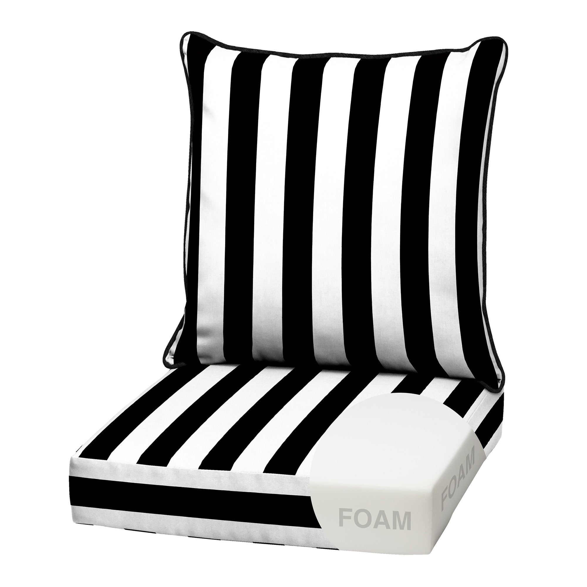 Arden Outdoor Foam Deep Seat Cushion Set 22 In X 24 In