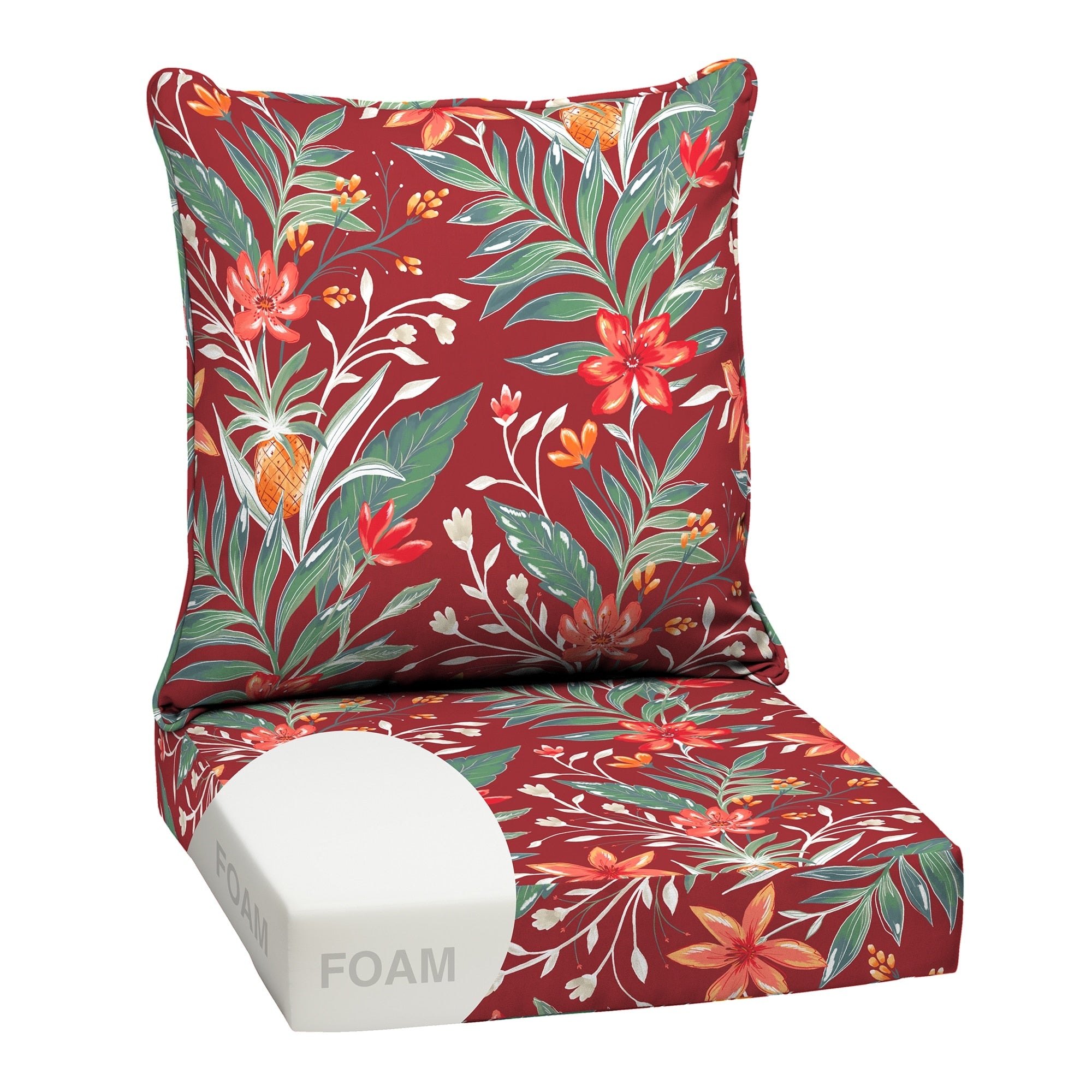 Arden Earthfiber Outdoor Foam Deep Seat Cushion Set 24 In X 24 In