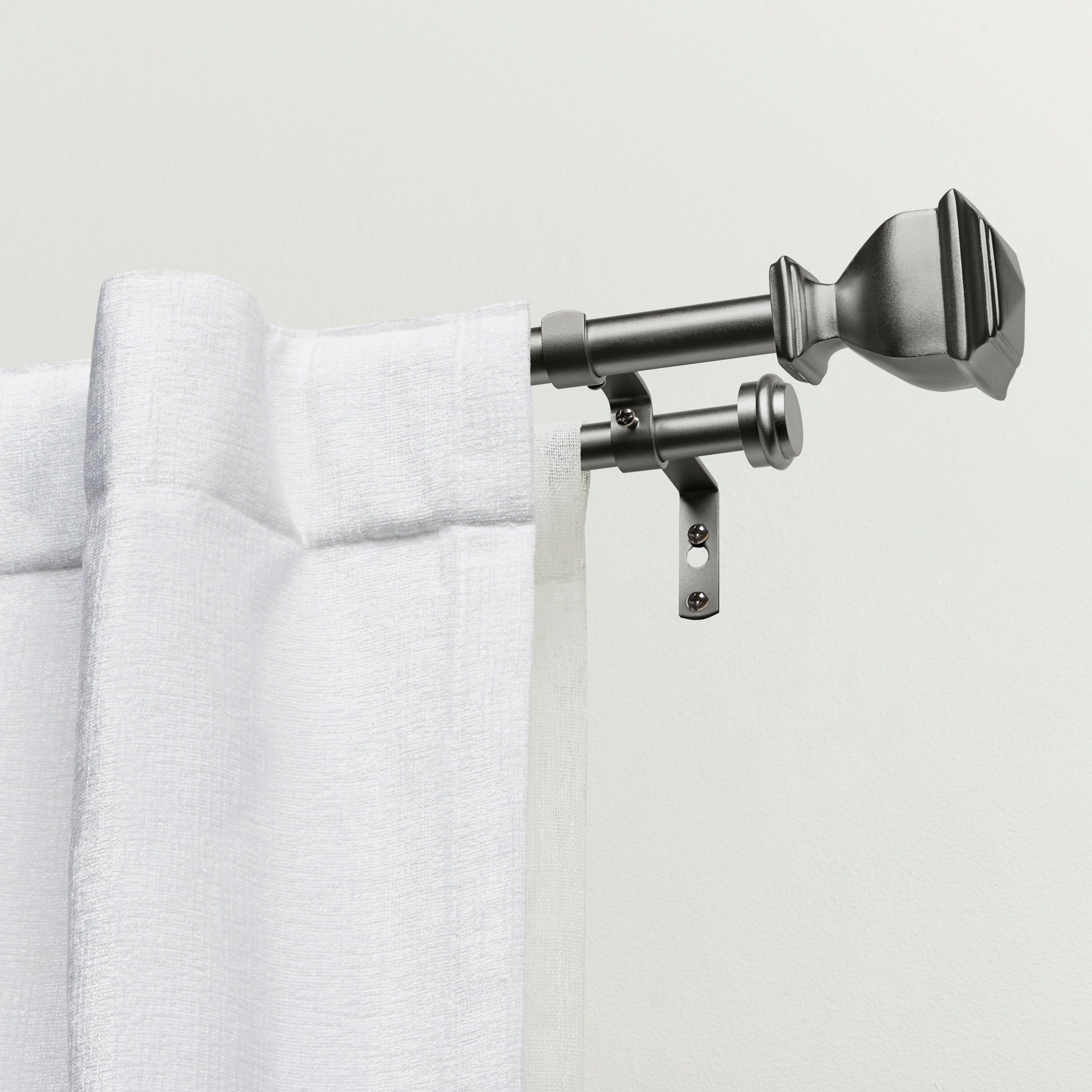 Ati Home Napoleon Double Curtain Rod And Finial Set