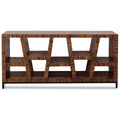 Harp Finial Leeds Dark Walnut With Iron Base Bookcase