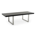A X Skyline Modern Black Krocodile Lacquer Extendable Dining Table