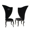 A X Sovereign Transitional Black Fabric Chair Set Of 2