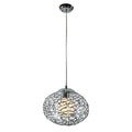 Aaliyah 1 Light Chrome 12 Inch Pendant Lamp Silver