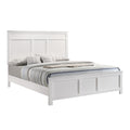 Aani King Size Bed Framed Headboard Farmhouse White Finish