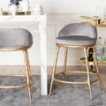Aarush Counter Stool Modern Rustic Seating With Hand Forged Metal Frame And Low Back For Kitchen Island Or Lounge