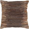 Aatos Hide Dark Brown Feather Down Or Poly Filled Throw Pillow 20 Inch