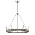 Abaca 18 Inch Wide 4 Light Chandelier In Polished Nickel