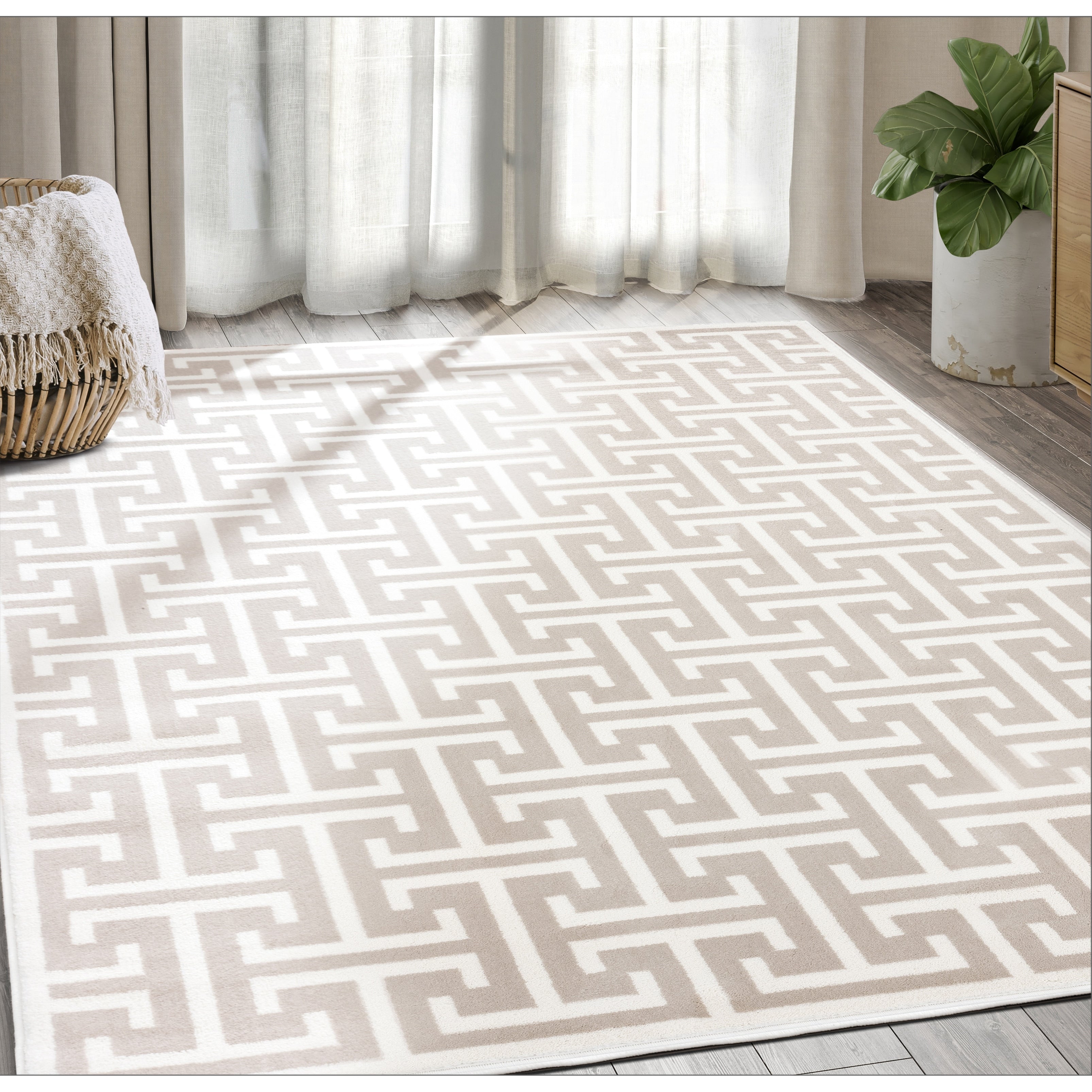 Abani Arto Collection Art160A Contemporary 3D Geometric Area Rug