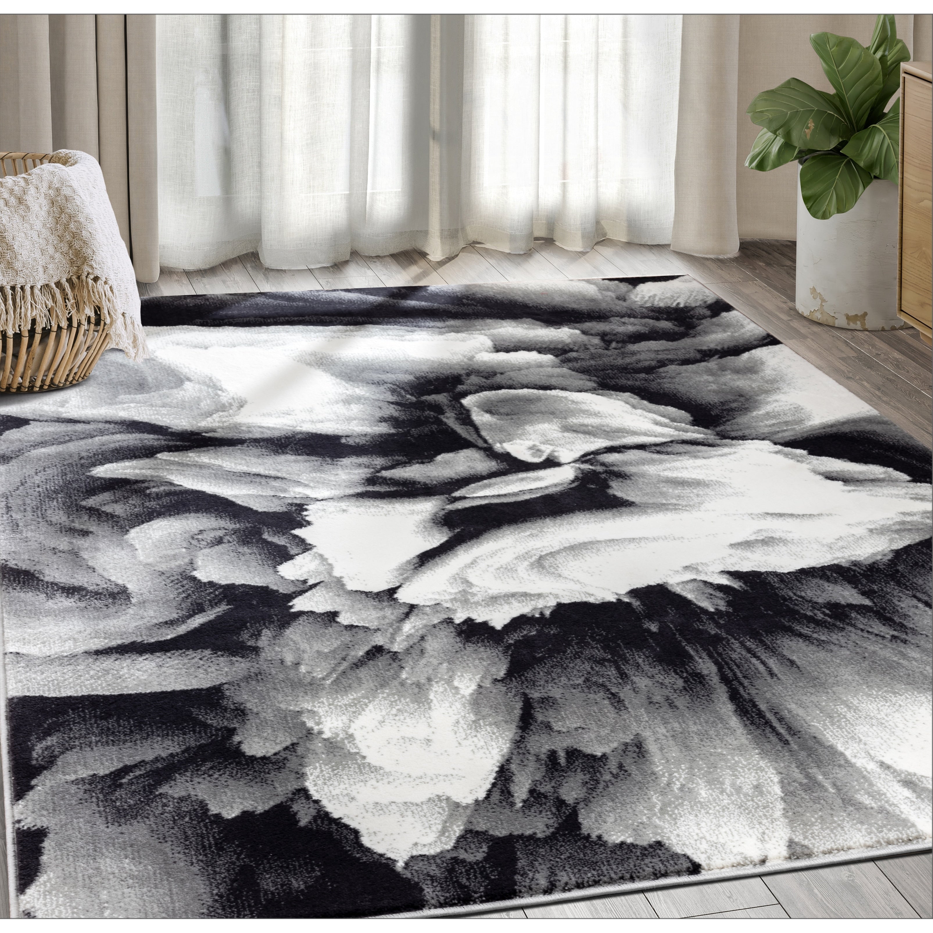Abani Arto Collection Art170A Contemporary 3D Geometric Area Rug