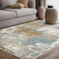 Copper Grove Toldsdorf Distressed Blue And Burnt Orange Area Rug
