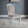 Abbey Park Antique White Upholstered Side Chair