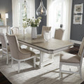 Abbey Park Antique White 7 Piece Trestle Table Set