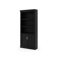 Abby Modern Wood 78 Bookcase With Doors Black