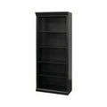 Abby Modern Wood 78 Open Bookcase Black