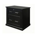 Abby Modern Wood Lateral File Cabinet Black