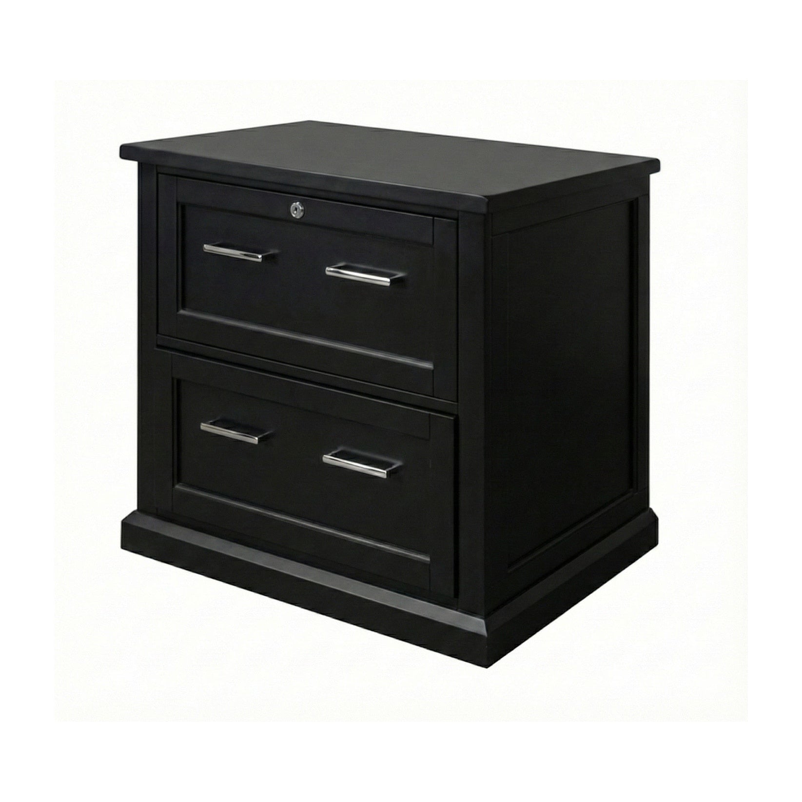 Abby Modern Wood Lateral File Cabinet Black