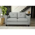Abbyson Camilla Leather Loveseat