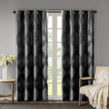 Sunsmart Abel Ogee Knitted Jacquard Total Blackout Curtain Panel
