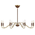 Abeline 8 Light Chandelier In Warm Brass