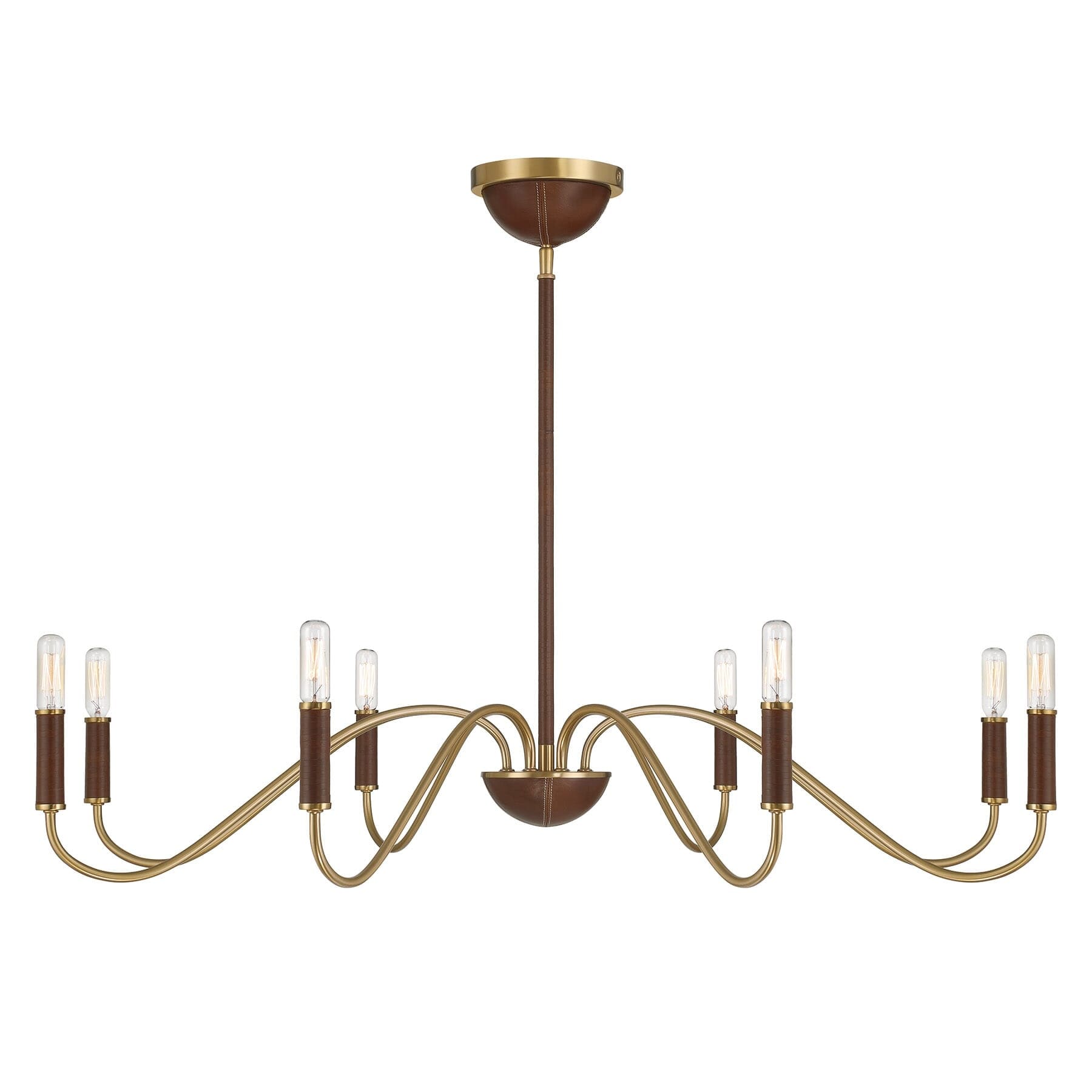 Abeline 8 Light Chandelier In Warm Brass