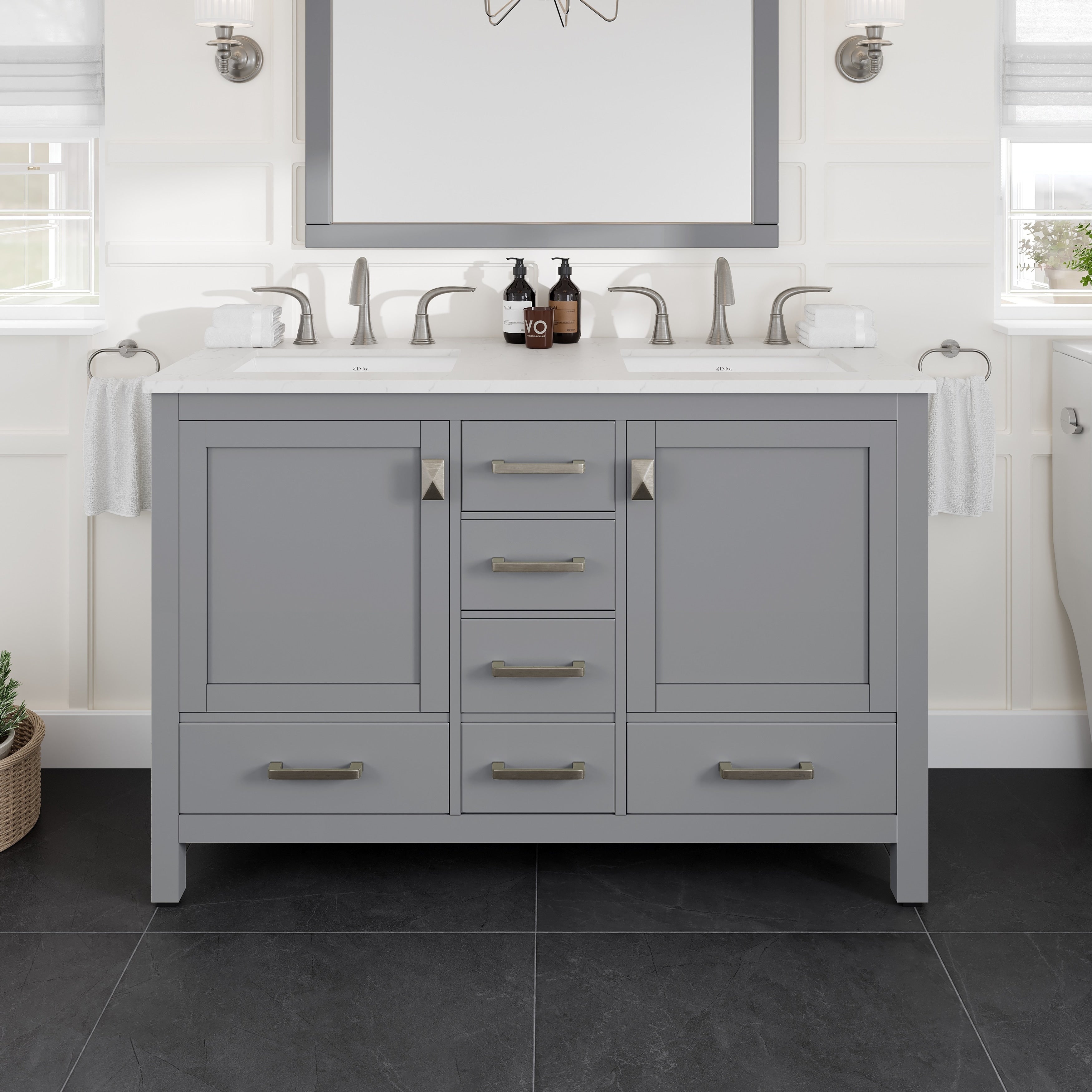 Eviva Aberdeen 48 Gray Bathroom Vanity