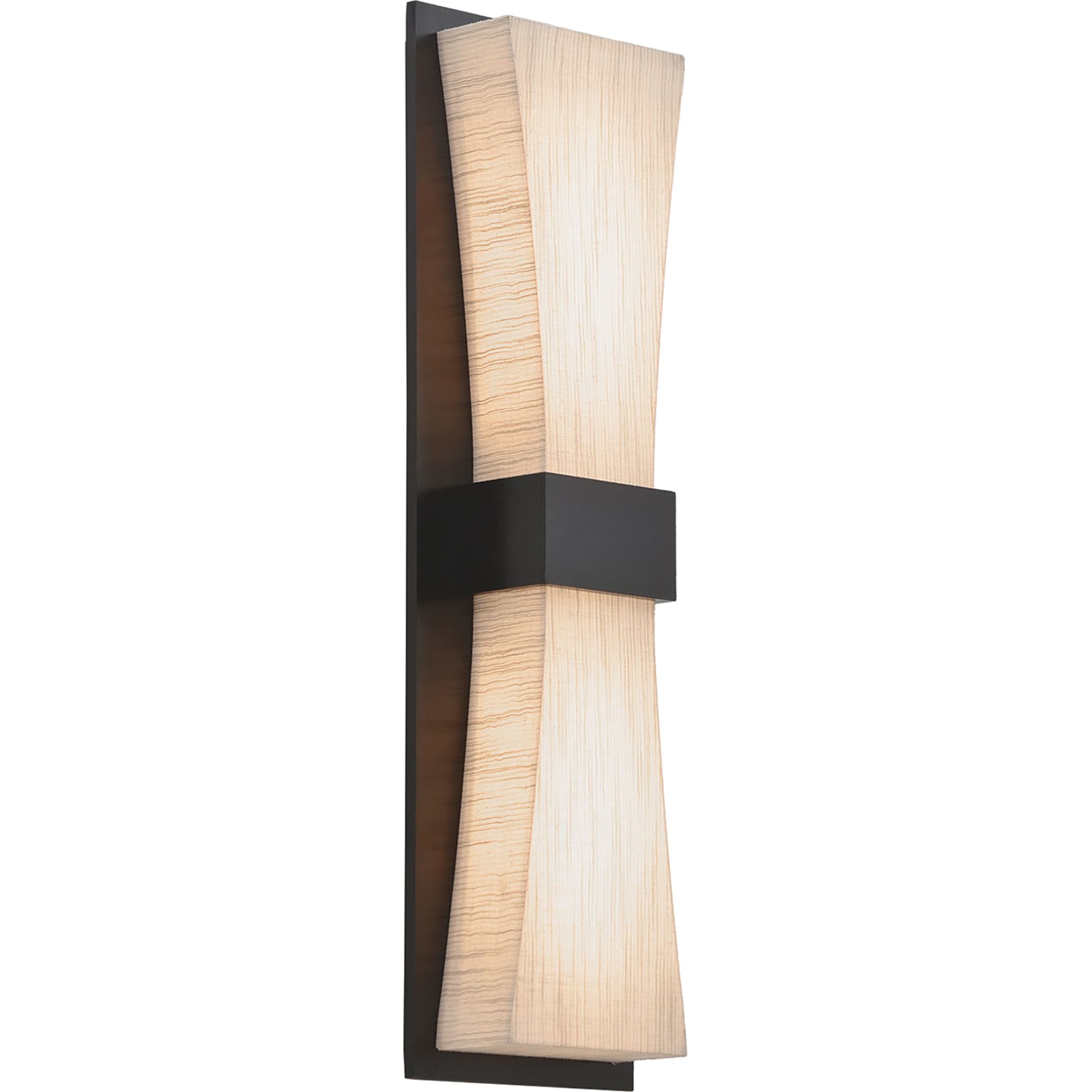 Afx Aberdeen 1 Light Ada Espresso Led Wall Sconce Jute Fabric And Acrylic Shade