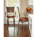 Powell Aberdeen Stamped Back Big And Tall Barstool With Arms