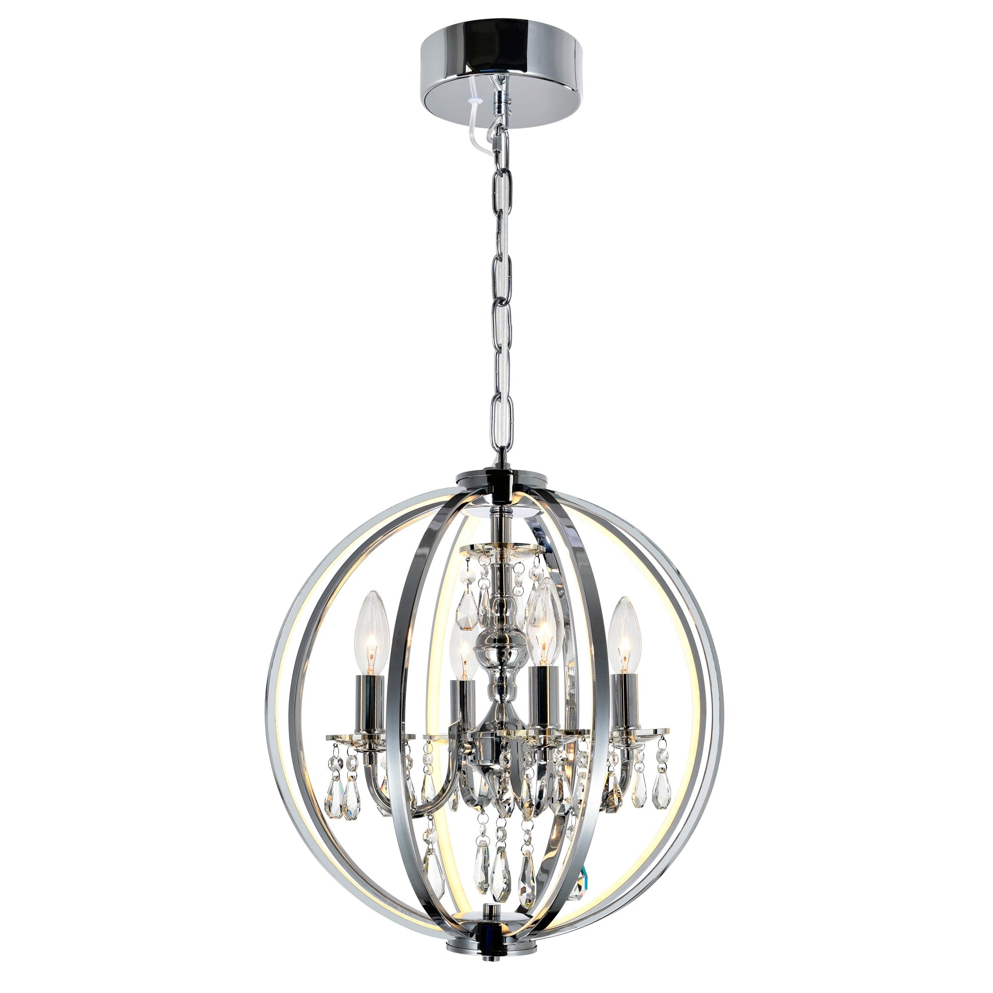 Silver Orchid Daix Chrome 4 Light Chandelier