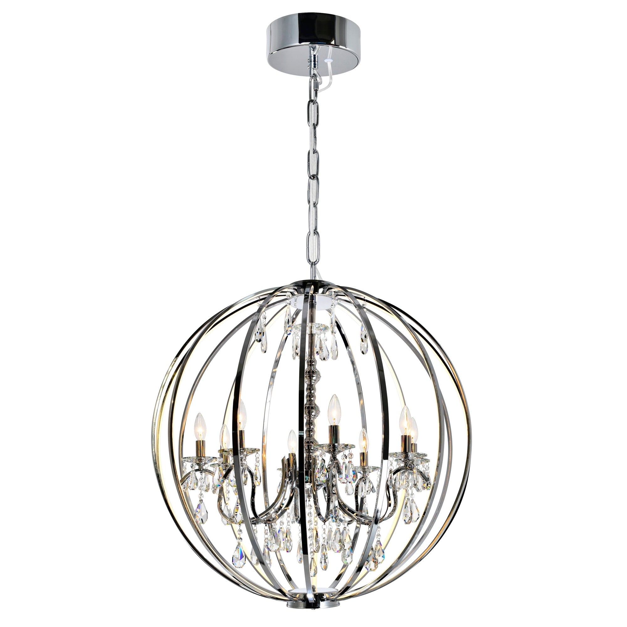 Silver Orchid Daix Chrome 8 Light Chandelier