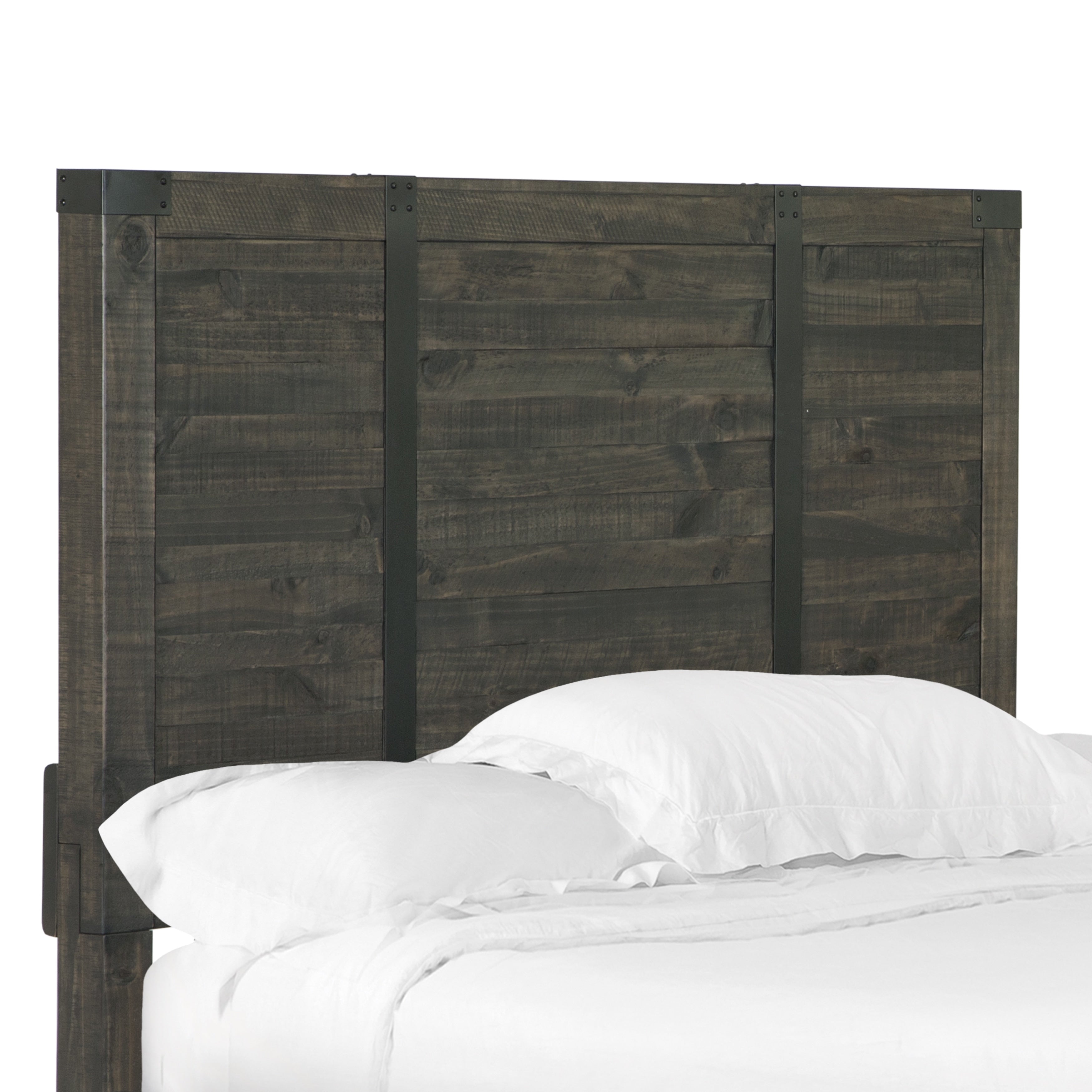 Abington Panel Bed King Headboard In Weathered Charcoal