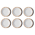 Abode Homewares Bamboo Rim Newwave Melamine Dinner Plate White 10.5 Set Of 6
