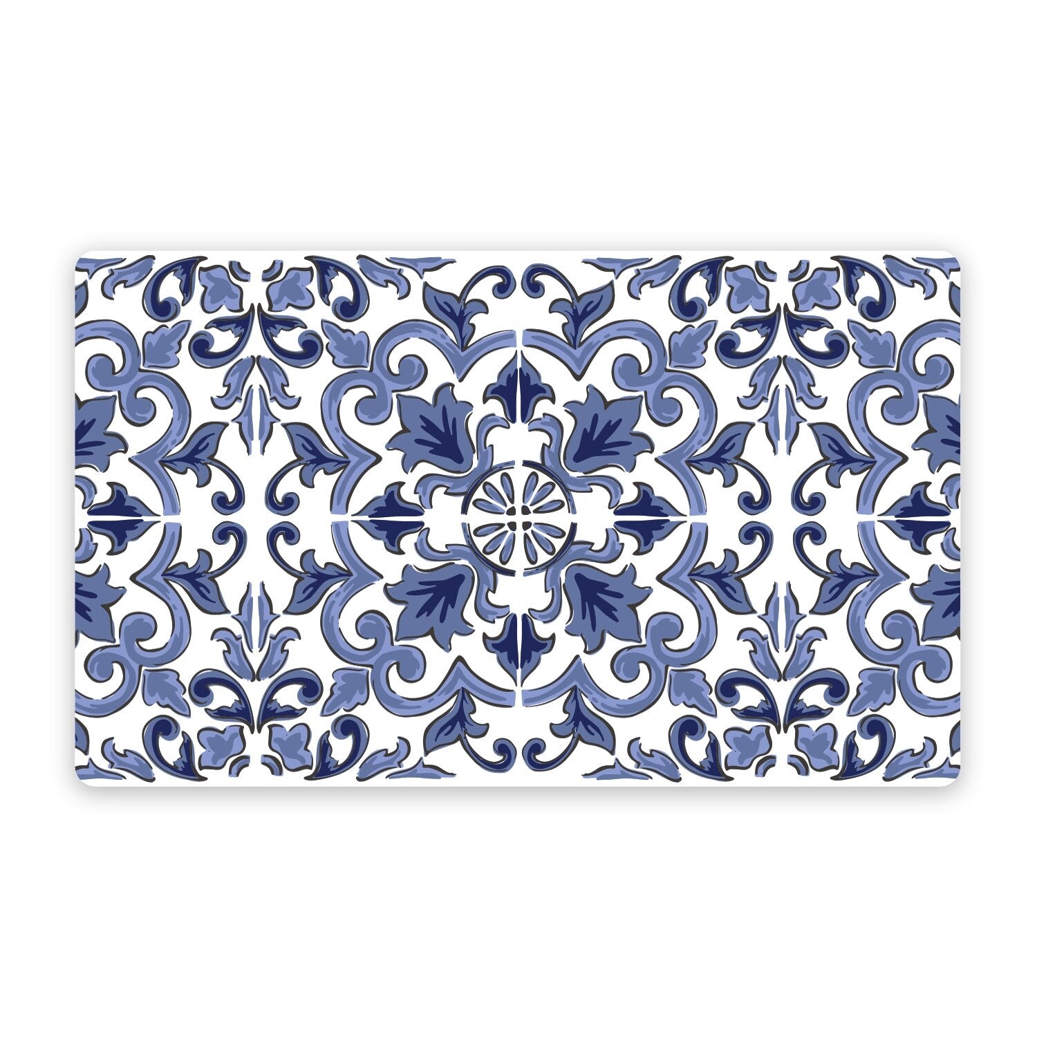 Abode Homewares Canyon Clay Melamine Pet Feeding Placemat 19 X 11.5 Indigo Set Of 2
