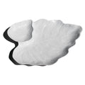 Abode Homewares Coastal Melamine Leaf Chip And Dip Serving Tray White 18.1 X 14.6