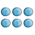 Abode Homewares Coastal Reactive Newwave Melamine Dinner Plate Blue 10.5 Set Of 6