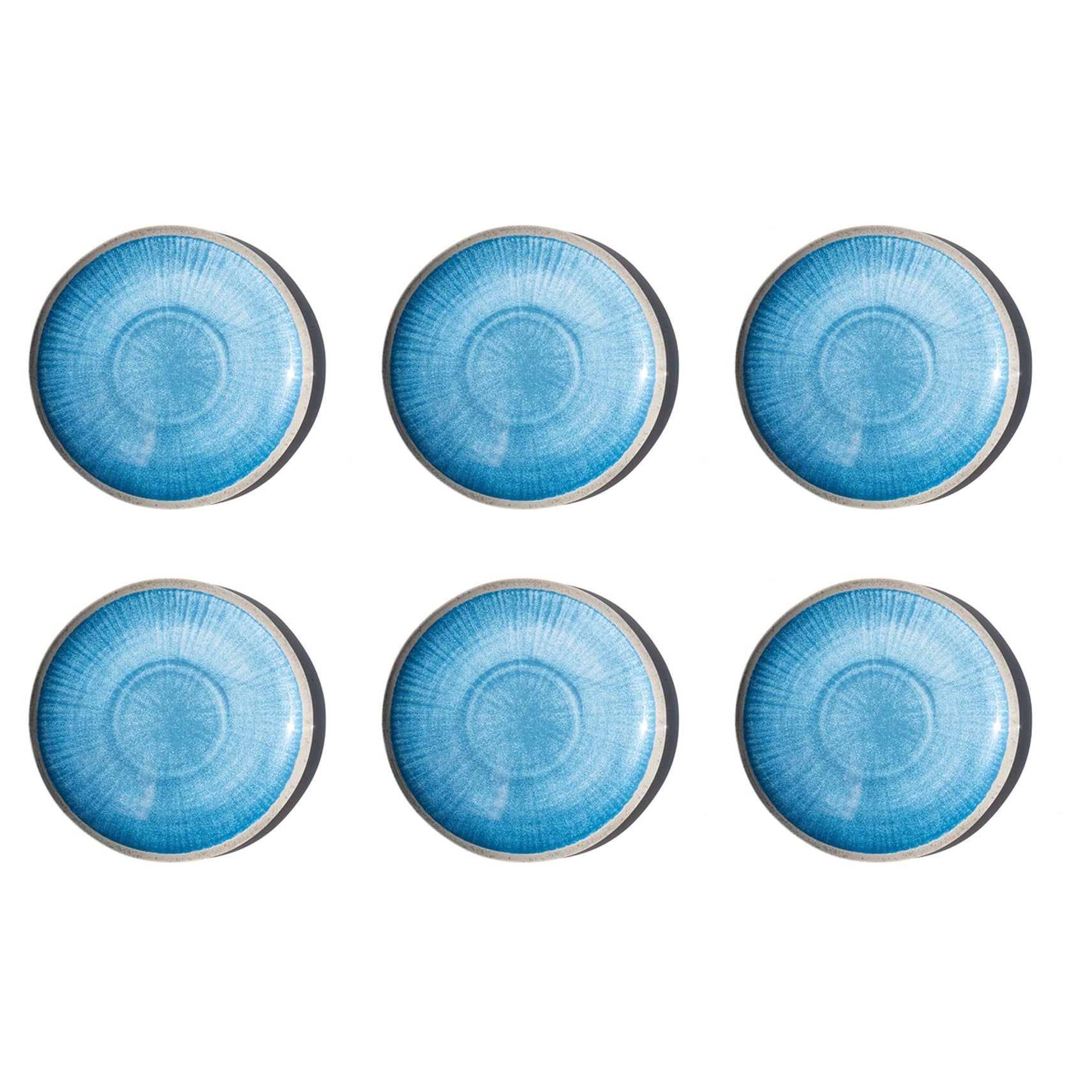 Abode Homewares Coastal Reactive Newwave Melamine Dinner Plate Blue 10.5 Set Of 6